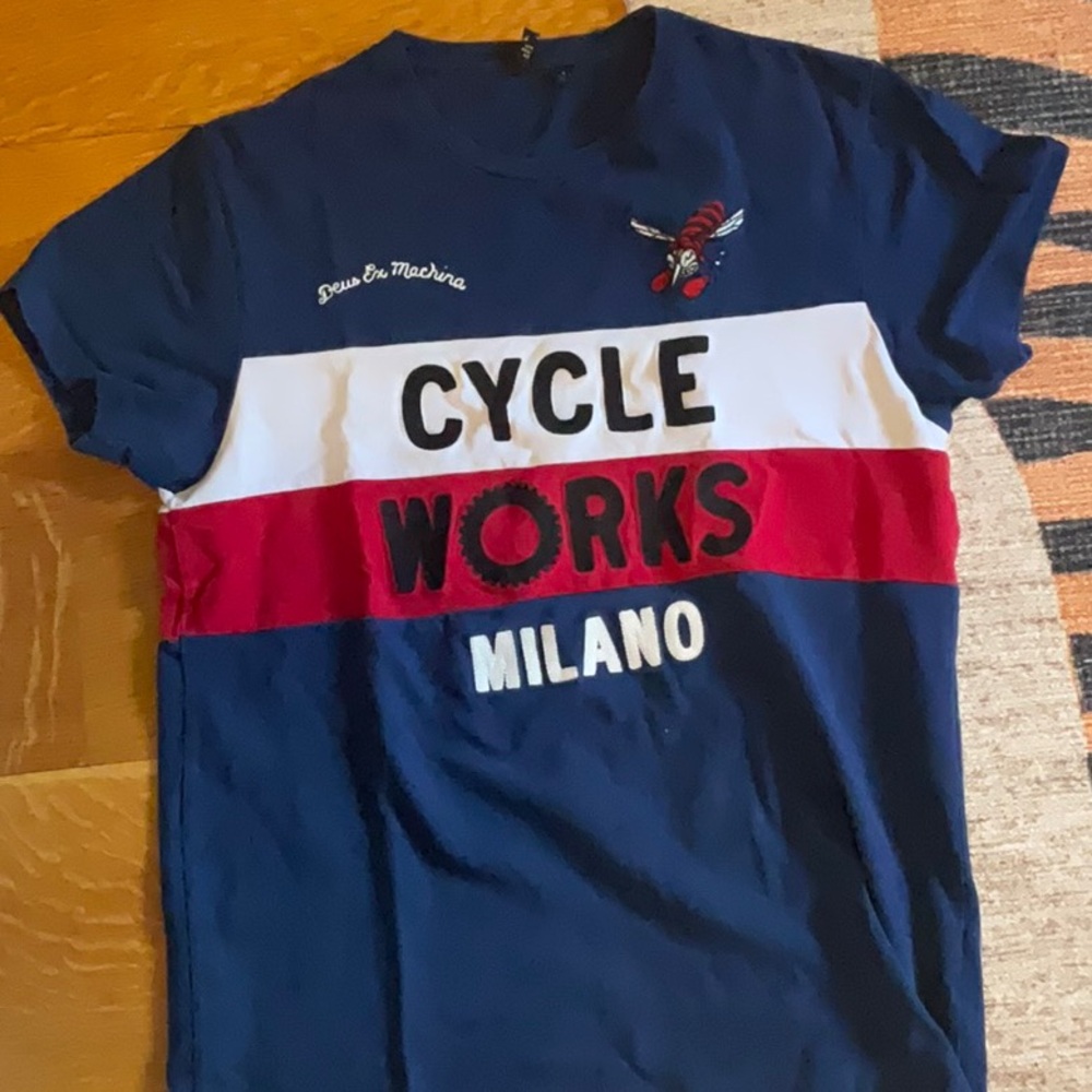 Deus Ex Machina embroidered cycle works Milano tshirt